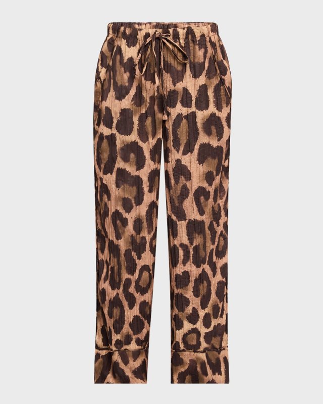 All Out Satin Leopard Pants